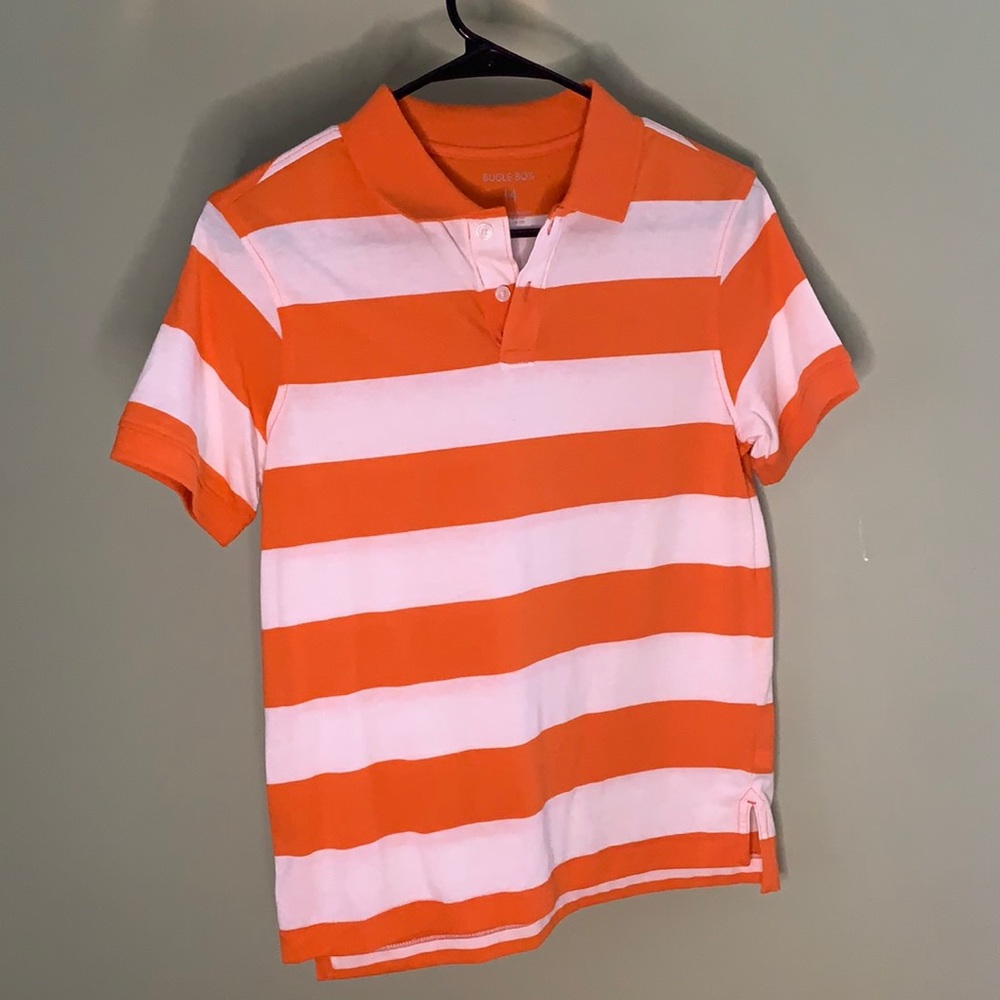 Nice Orange & white collared shirt